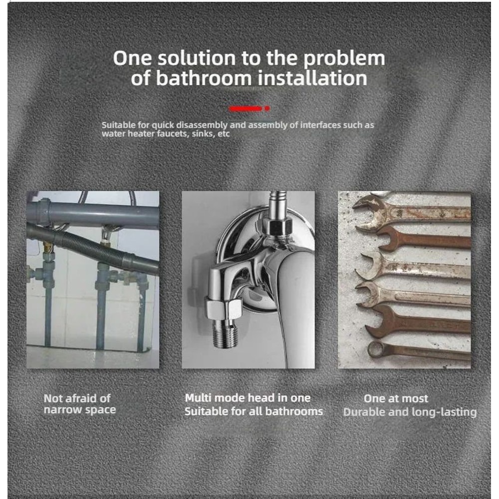 8in1 MultiFunctional Sink Faucet Wrench Universal LargeOpen Plumbing Tool For Bathroom Household 7