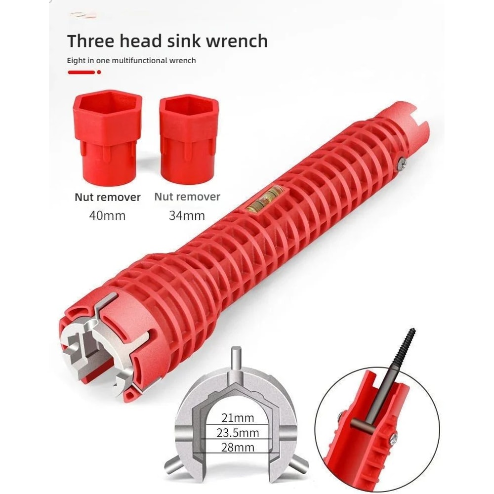 8in1 MultiFunctional Sink Faucet Wrench Universal LargeOpen Plumbing Tool For Bathroom Household 20