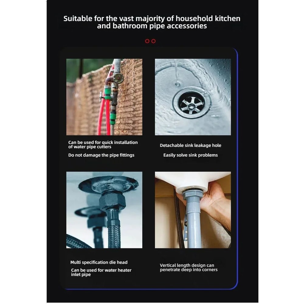 8in1 MultiFunctional Sink Faucet Wrench Universal LargeOpen Plumbing Tool For Bathroom Household 8