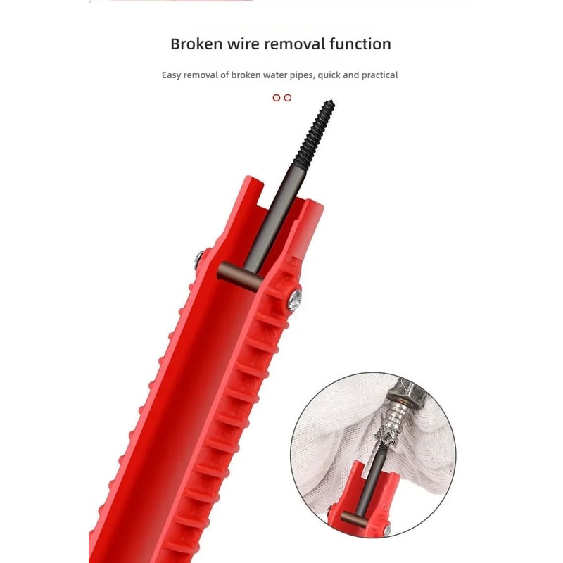 8in1 MultiFunctional Sink Faucet Wrench Universal LargeOpen Plumbing Tool For Bathroom Household 15