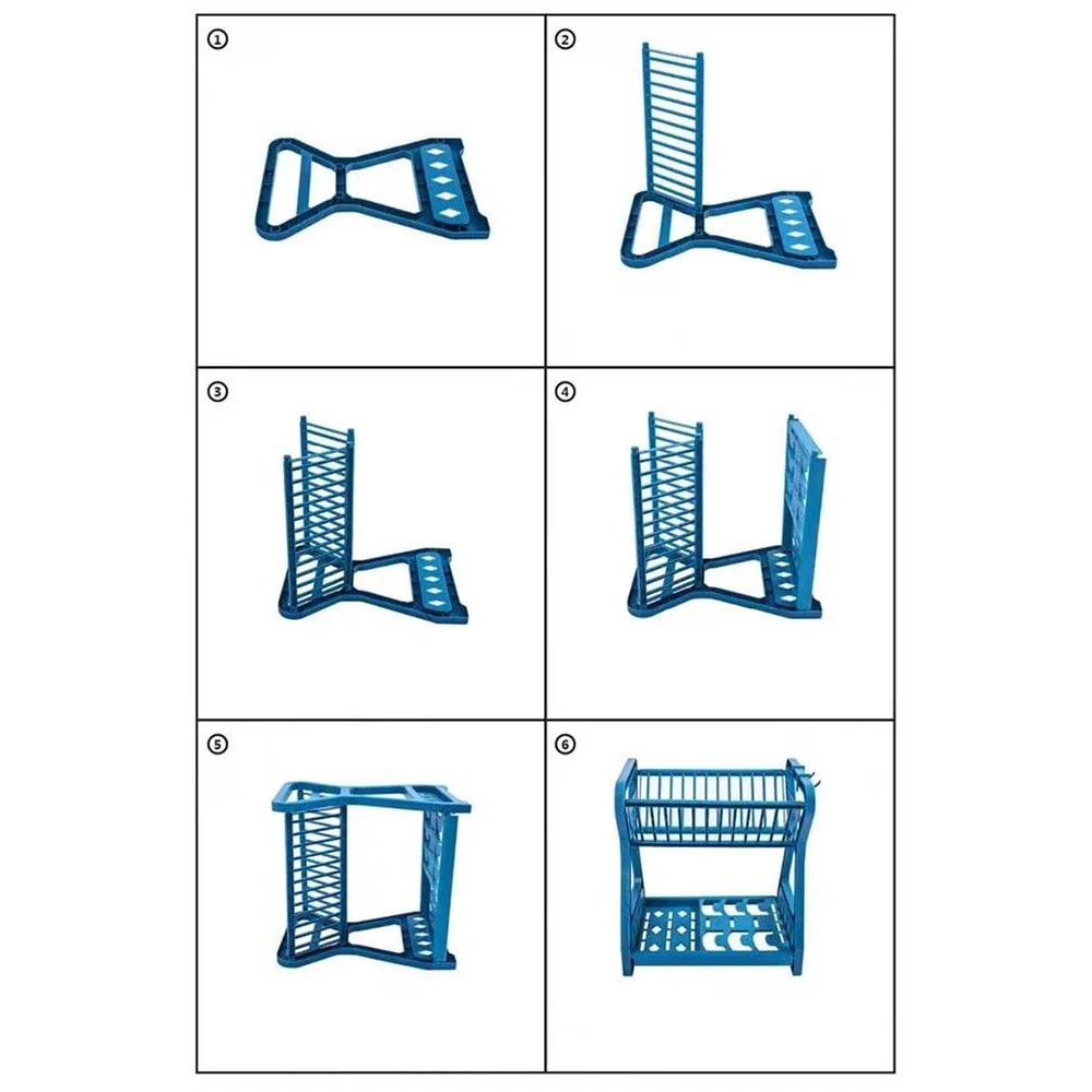 DoubleLayer Kitchen Dish Rack Multifunctional Drain Bowl Tray Storage Organizer For Drying Plates 5