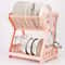 DoubleLayer Kitchen Dish Rack Multifunctional Drain Bowl Tray Storage Organizer For Drying Plates 8