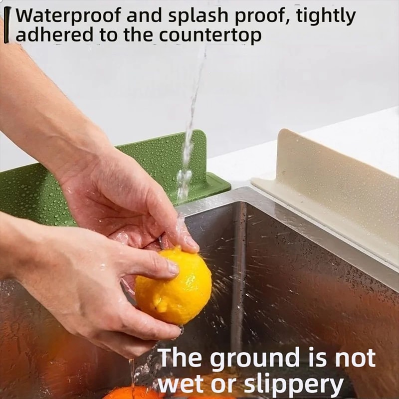 Silicone Sink Splash Guard With Suction Cup WhiteGreen Water Baffle To Protect Clothes From Splash 3