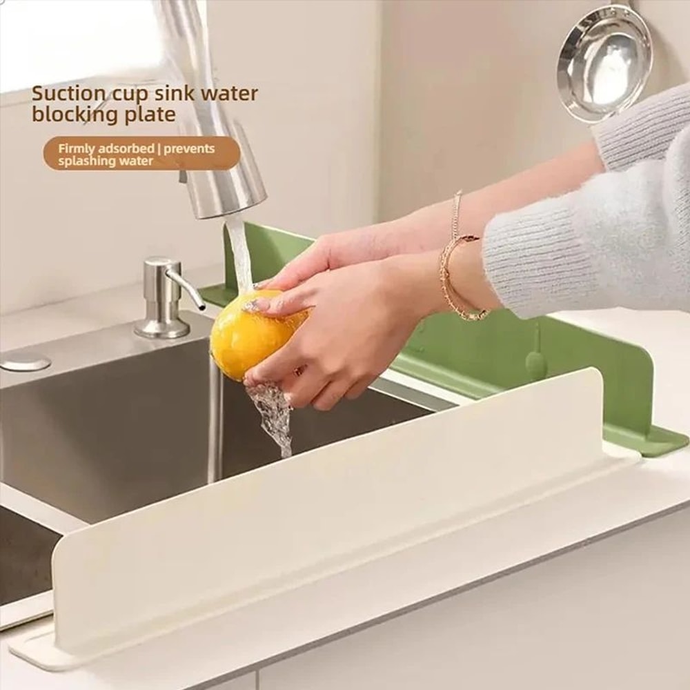 Silicone Sink Splash Guard With Suction Cup WhiteGreen Water Baffle To Protect Clothes From Splash 8