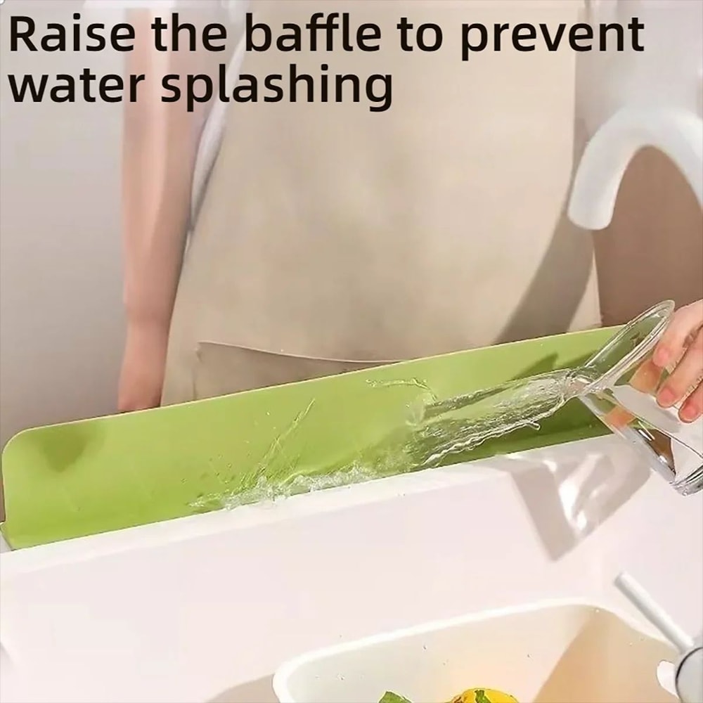 Silicone Sink Splash Guard With Suction Cup WhiteGreen Water Baffle To Protect Clothes From Splash 18