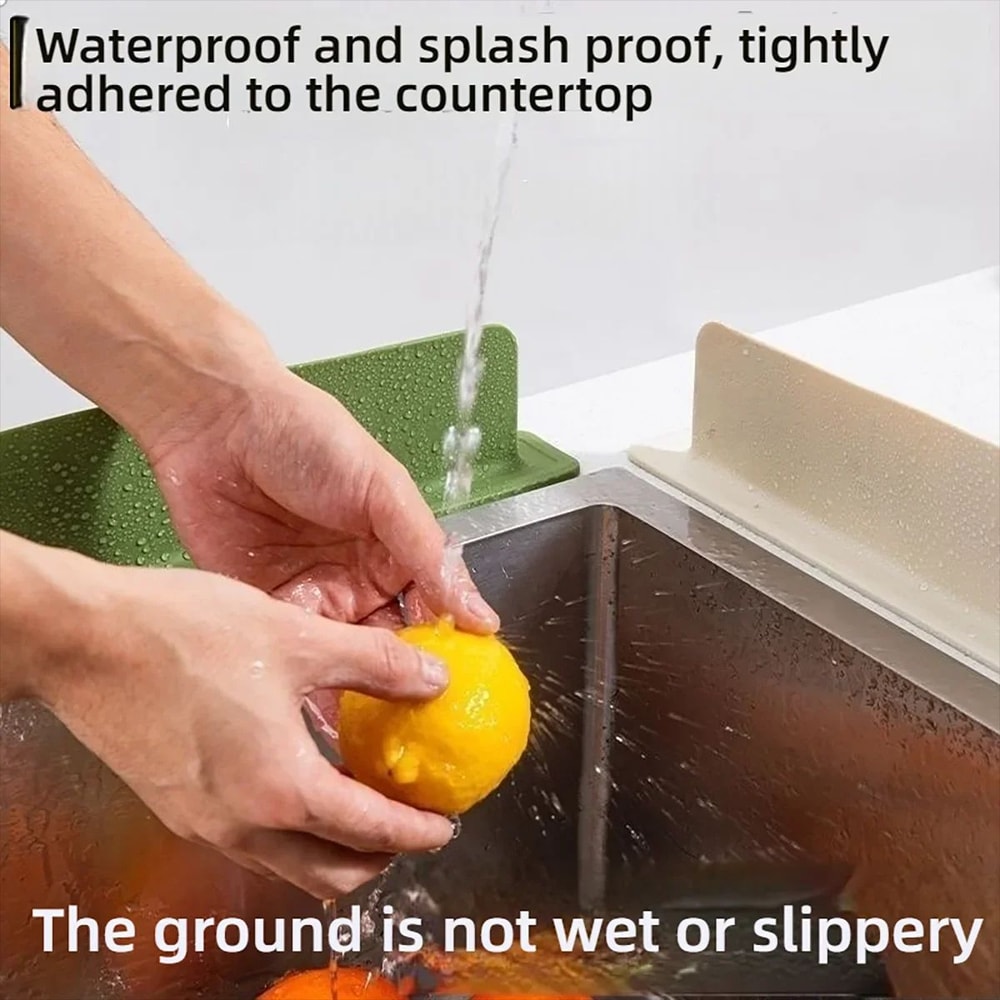 Silicone Sink Splash Guard With Suction Cup WhiteGreen Water Baffle To Protect Clothes From Splash 19
