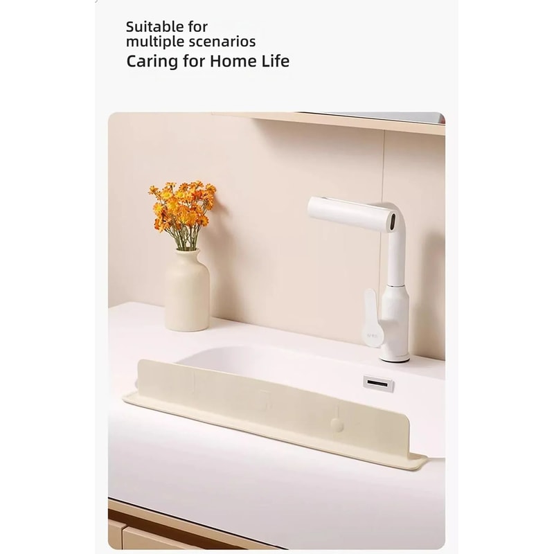 Silicone Sink Splash Guard With Suction Cup WhiteGreen Water Baffle To Protect Clothes From Splash 12