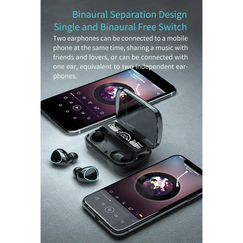 M10 Wireless Earbuds HighQuality BT Headset With Perfect Sound Sports Gaming Earphones BuiltIn Pow 16