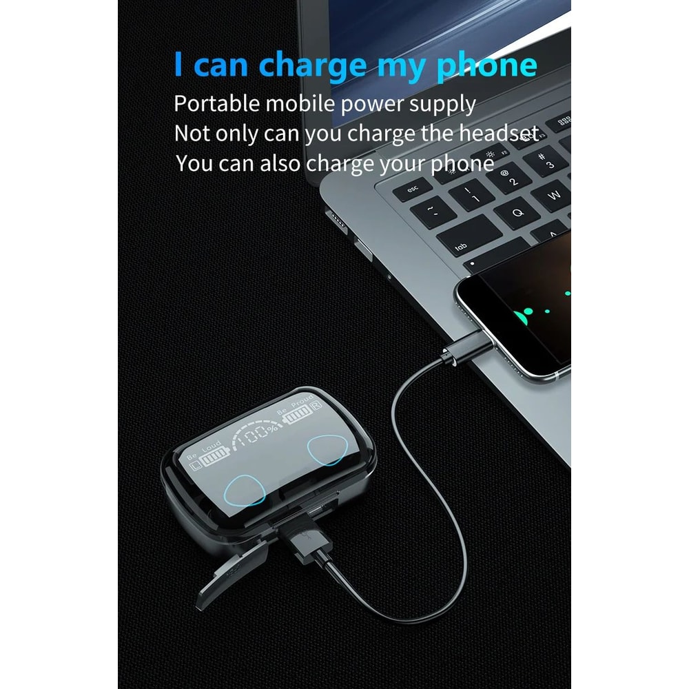 M10 Wireless Earbuds HighQuality BT Headset With Perfect Sound Sports Gaming Earphones BuiltIn Pow 11