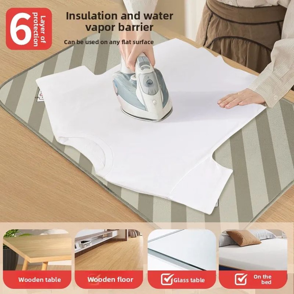 Foldable Ironing Pad With Heat Resistant Gloves 3