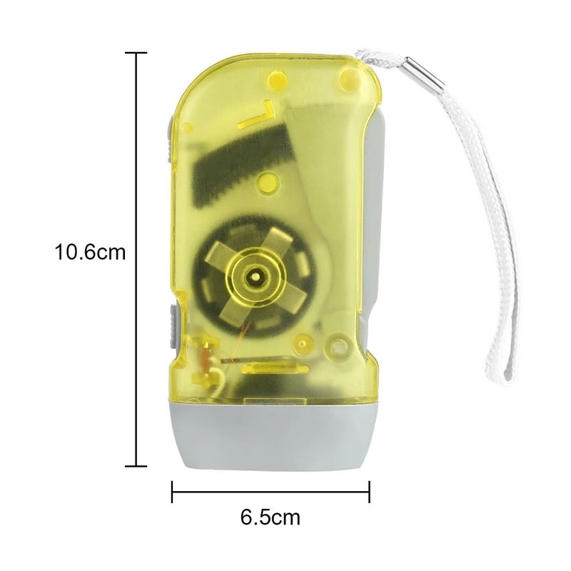 Hand Press Dynamo LED Emergency Flashlight 4