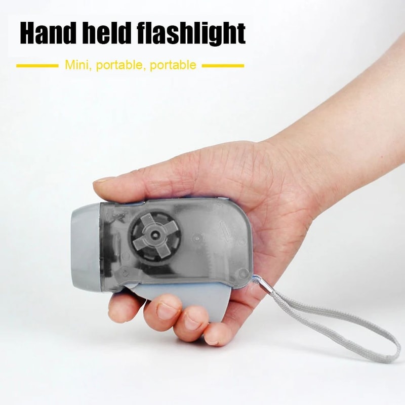 Hand Press Dynamo LED Emergency Flashlight 8