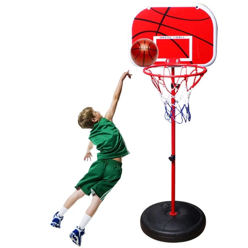 Adjustable Kids Basketball Hoop Set 0