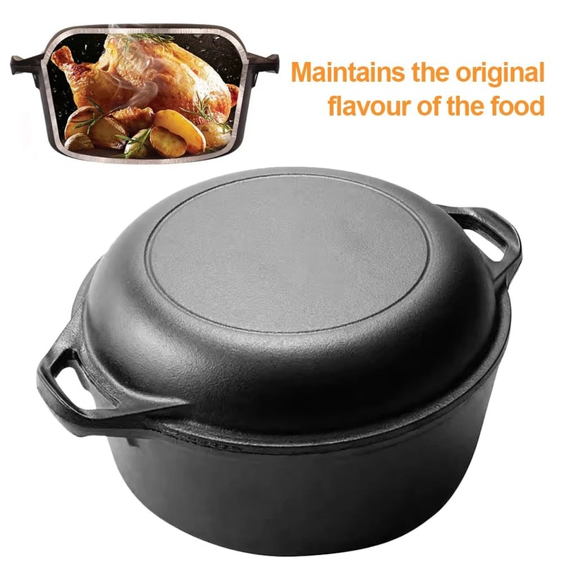 Cast Iron Dutch Oven With Skillet Lid 7
