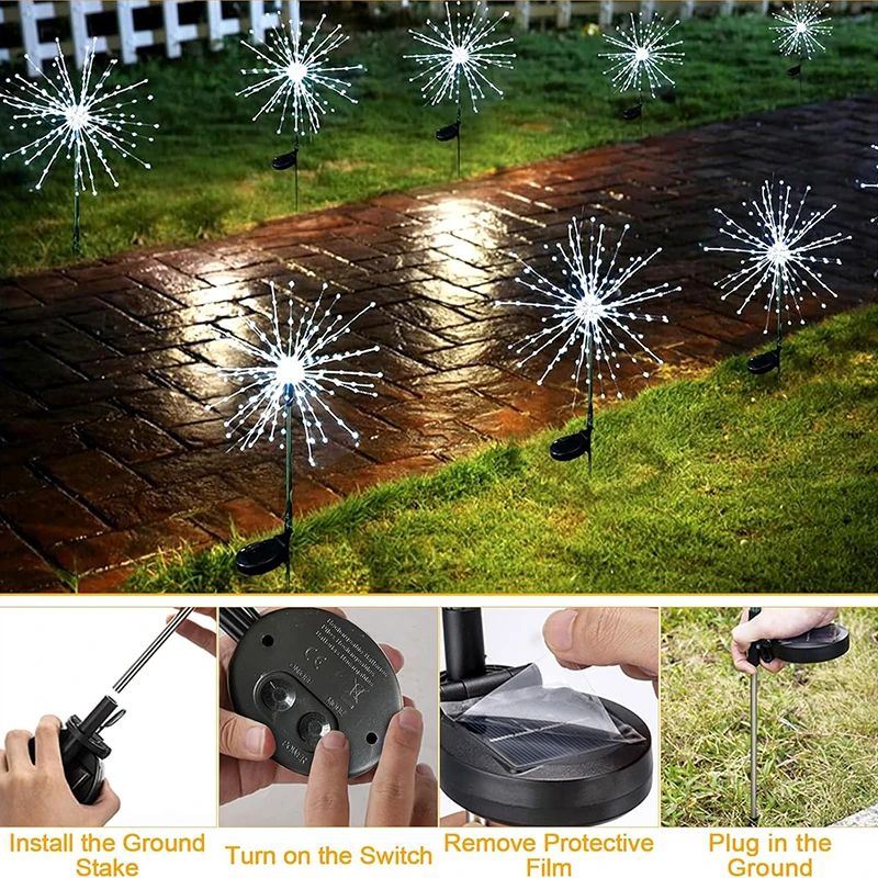 Solar Firework LED Garden Light 4