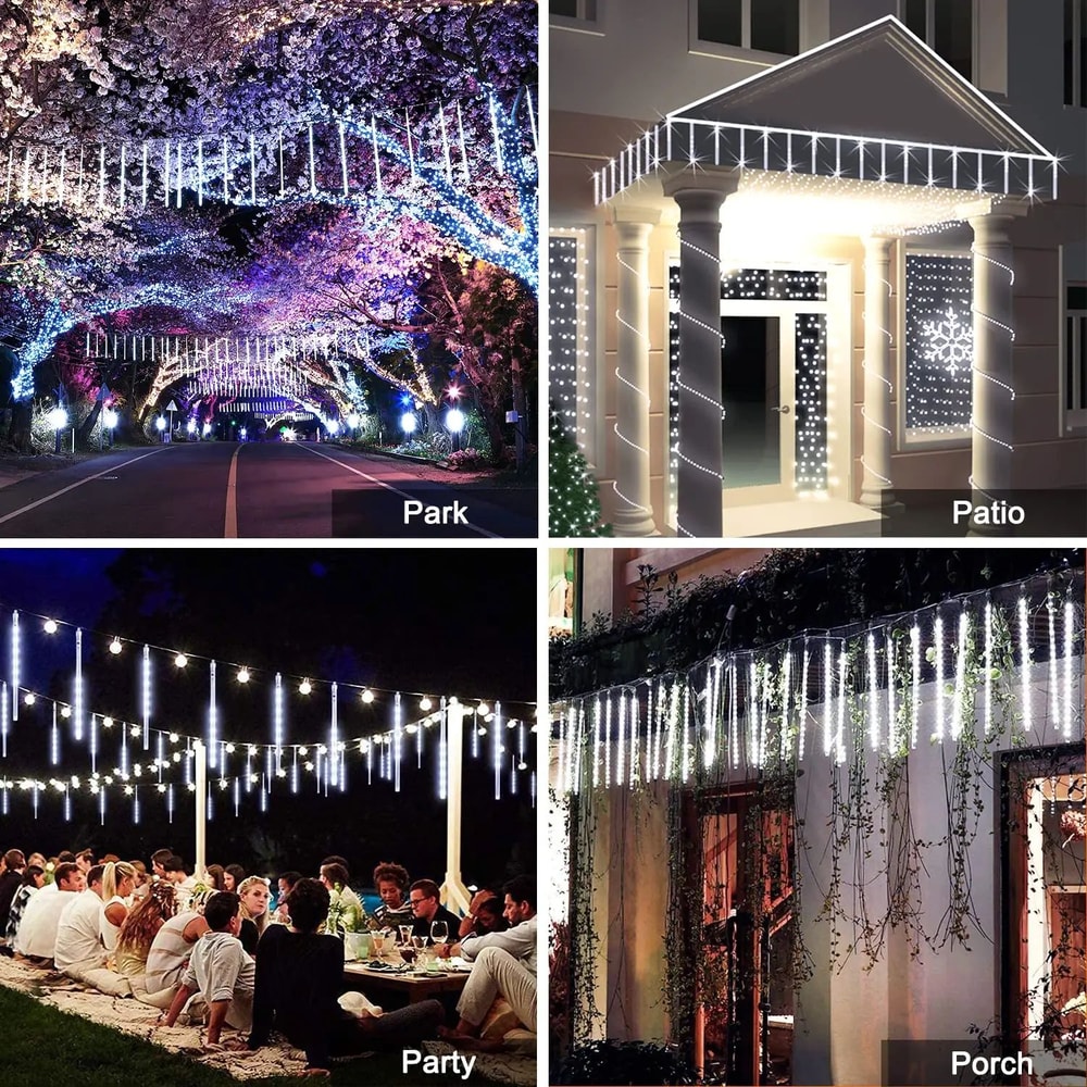 LED Meteor Shower String Lights EU Plug 8
