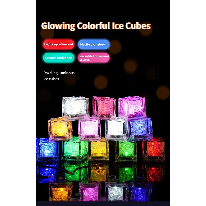 LED Color Changing Luminous Ice Cubes Set 6