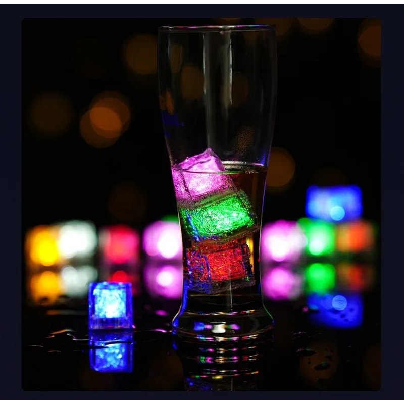 LED Color Changing Luminous Ice Cubes Set 12