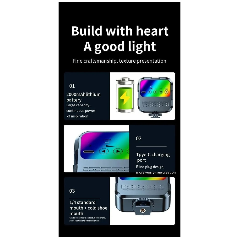 Portable Clip On LED Fill Light 14