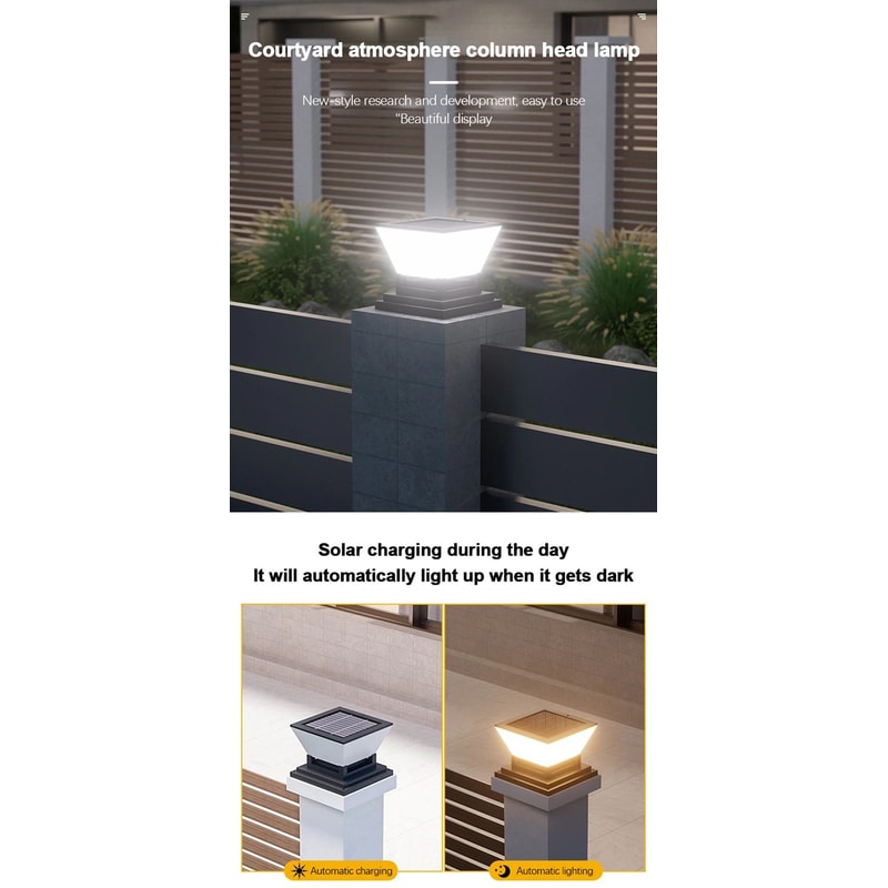 Solar Post Cap Garden LED Light 7