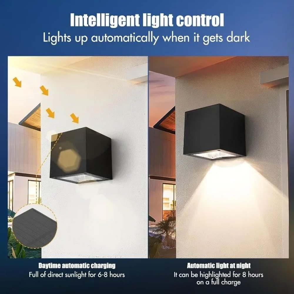 Modern Solar Square Wall LED Light 3