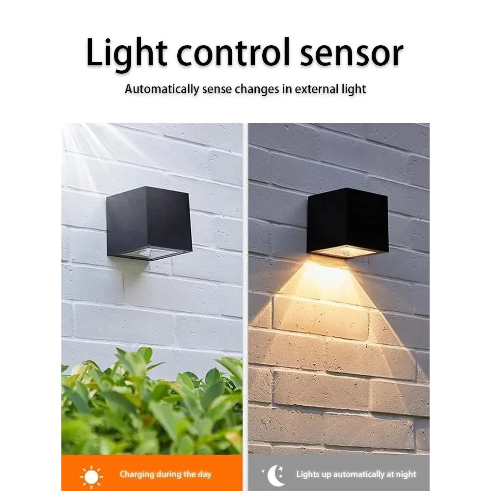 Modern Solar Square Wall LED Light 8