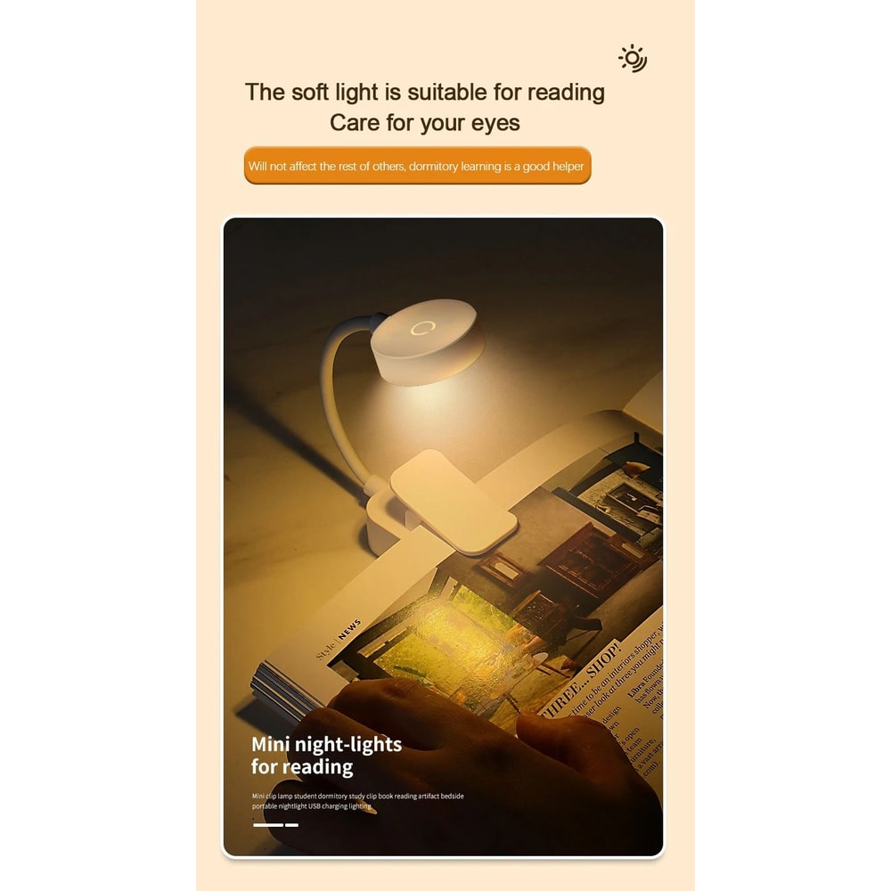 Mini Clip LED Reading Table Lamp 6