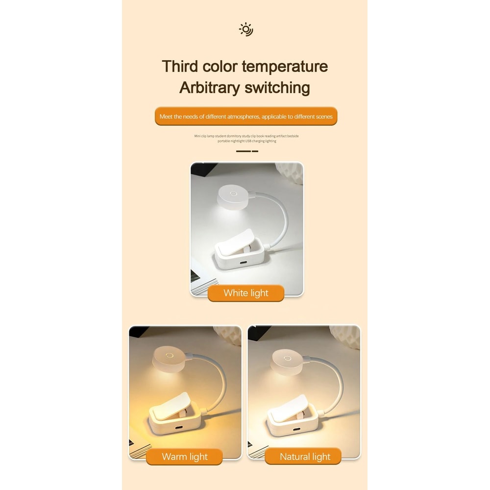 Mini Clip LED Reading Table Lamp 8