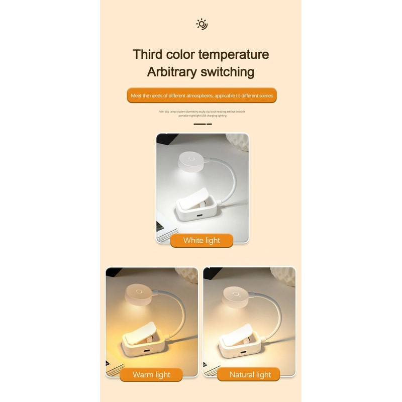 Mini Clip LED Reading Table Lamp 8