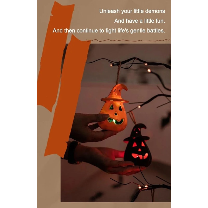 Halloween Pumpkin Skull LED Night Lantern 7