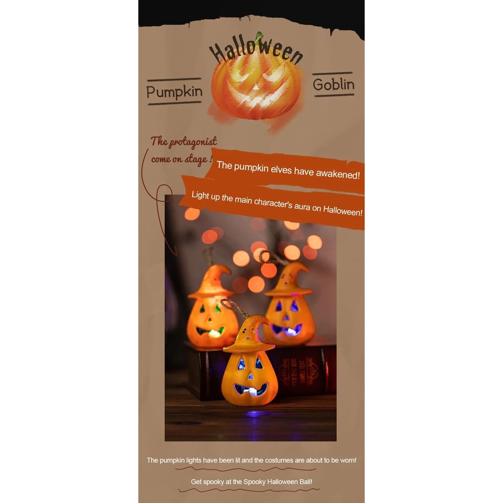 Halloween Pumpkin Skull LED Night Lantern 9