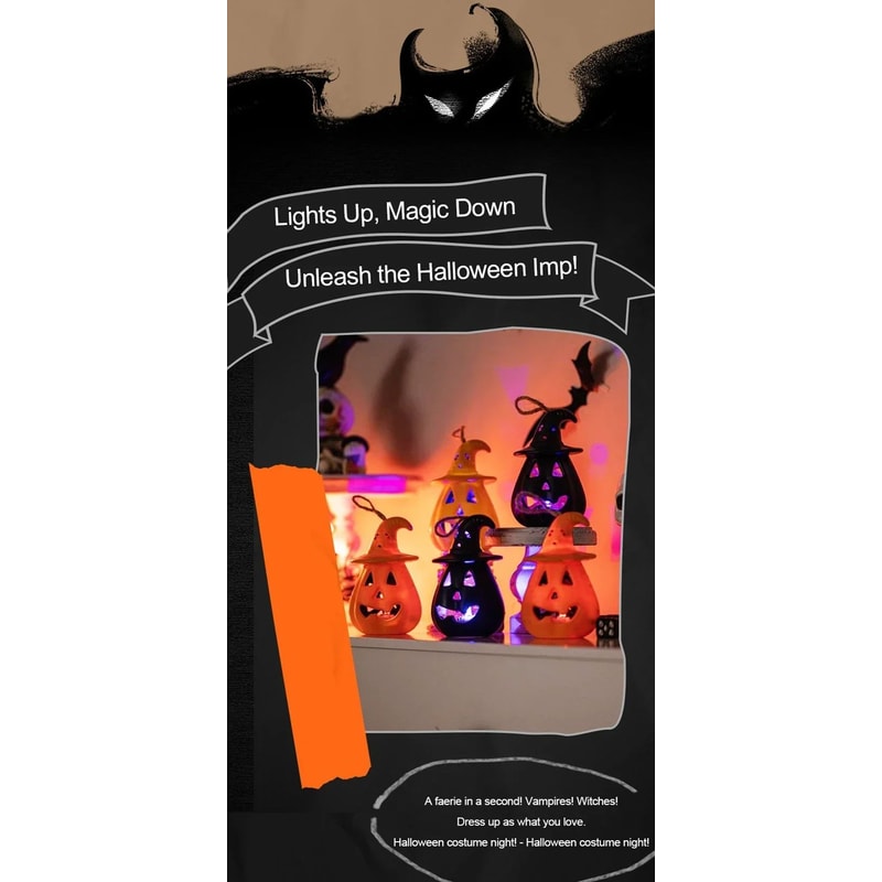 Halloween Pumpkin Skull LED Night Lantern 10