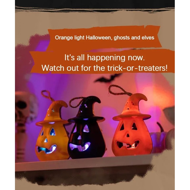 Halloween Pumpkin Skull LED Night Lantern 11