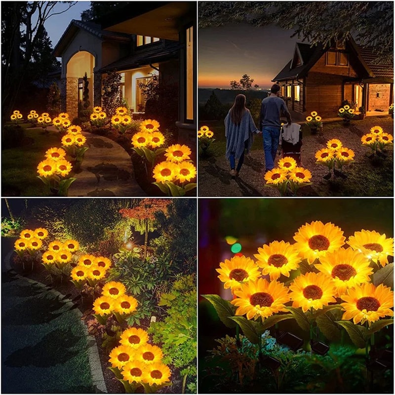 Solar Sunflower Garden String Lights 5