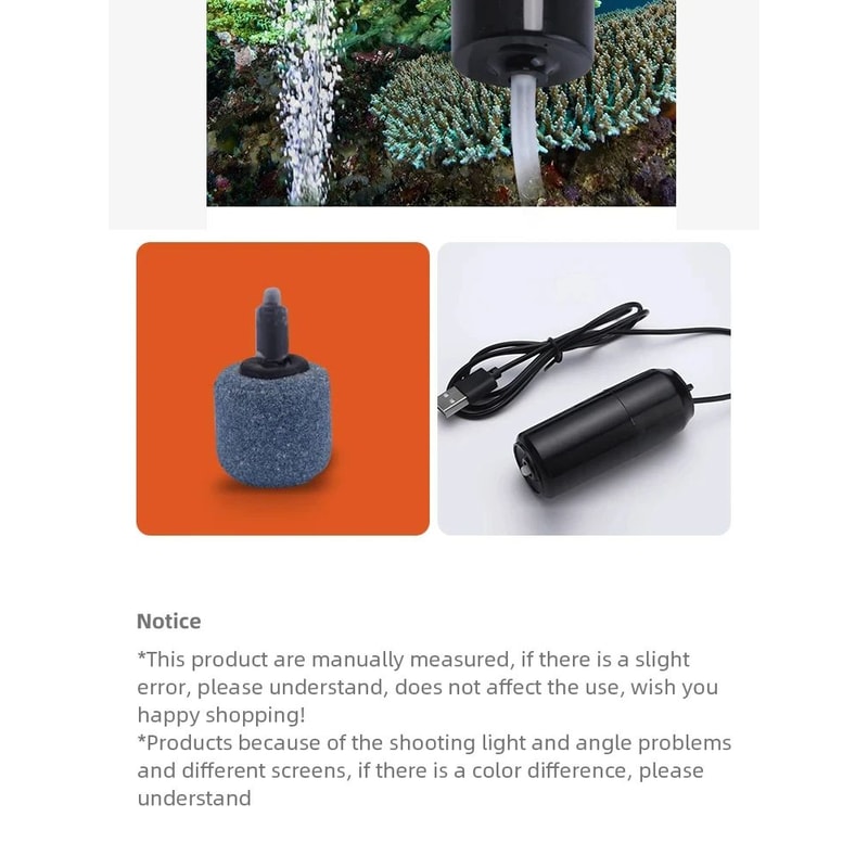 Portable USB Aquarium Oxygen Pump 12