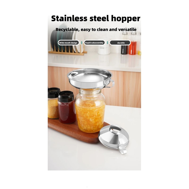 Stainless Steel Wide Mouth Canning Funnel 6