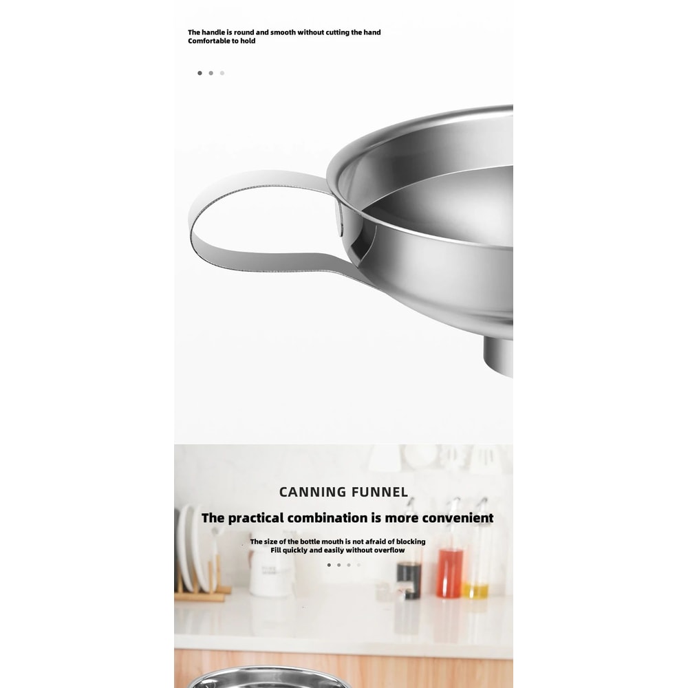 Stainless Steel Wide Mouth Canning Funnel 10