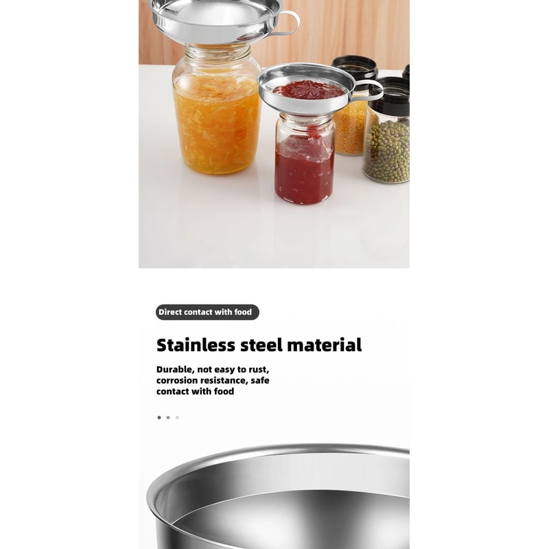 Stainless Steel Wide Mouth Canning Funnel 11