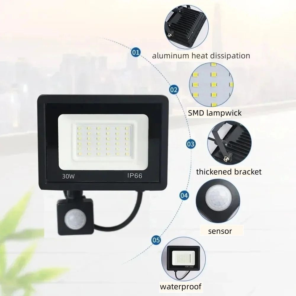 Outdoor LED Motion Sensor Flood Light 5