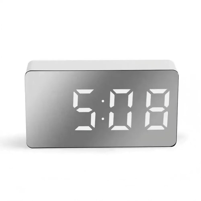 LED Mirror Desk Alarm Clock 6