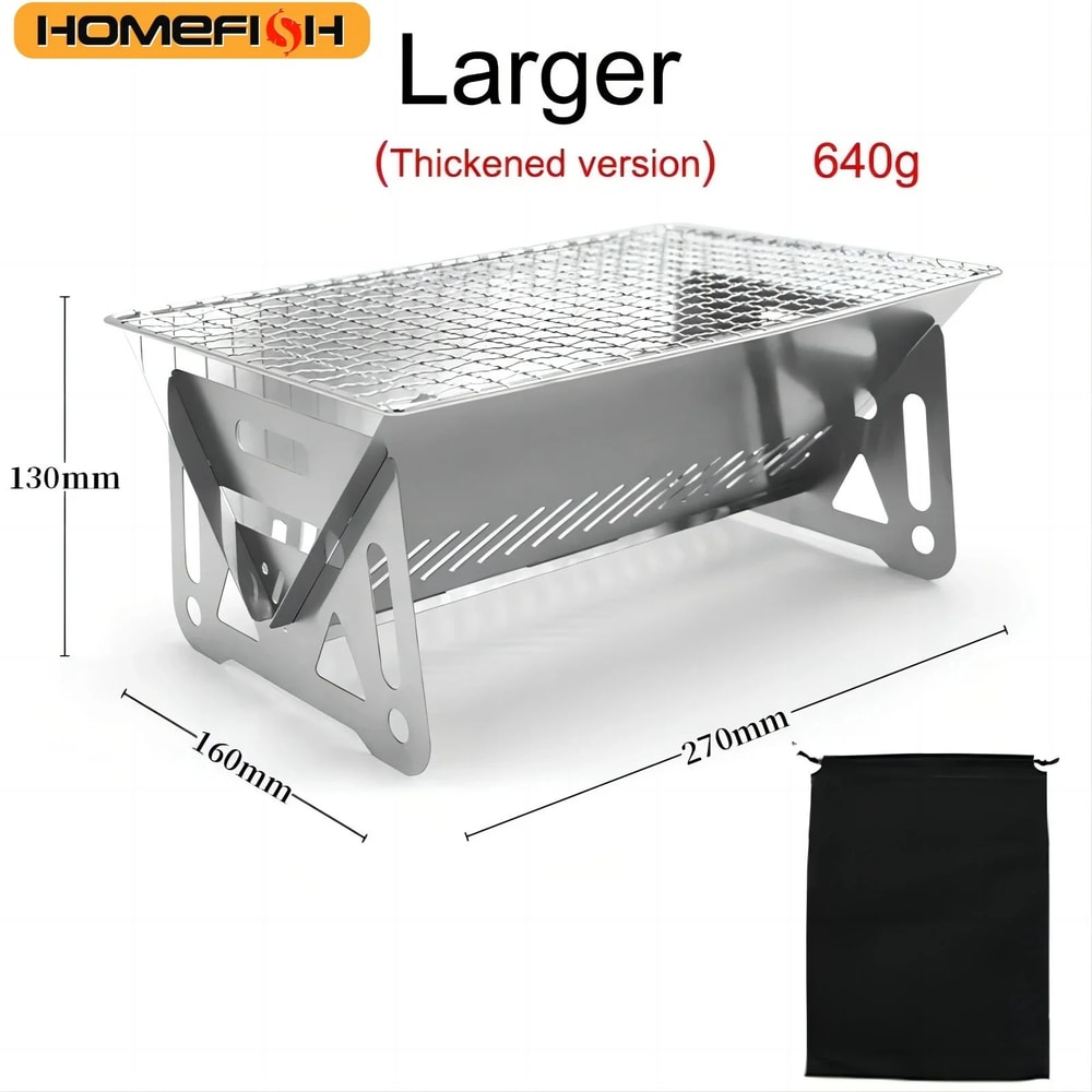 Stainless Steel Camping BBQ Grill Rack 6