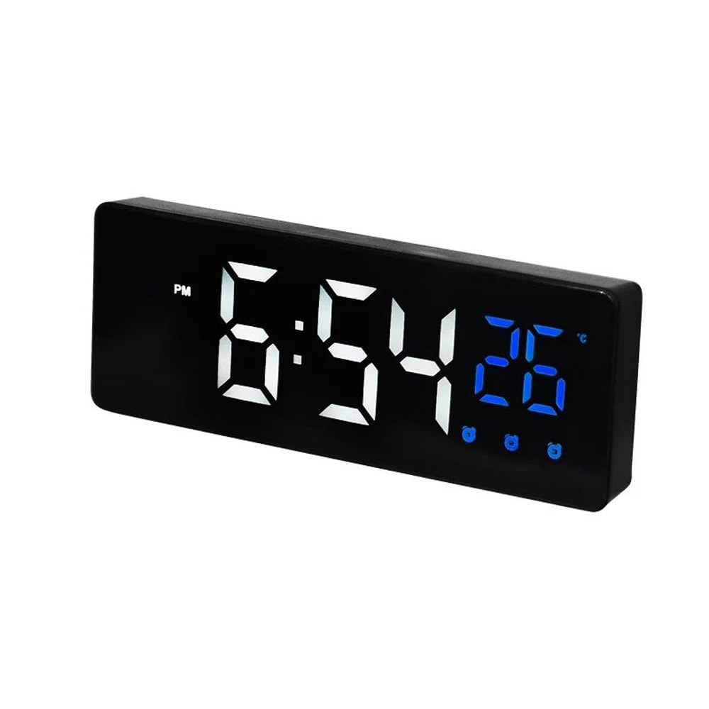 Voice Control LED Mirror Alarm Clock 8