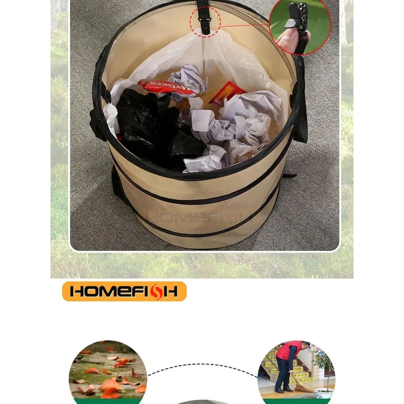 Portable Pop Up Camping Trash Can 1