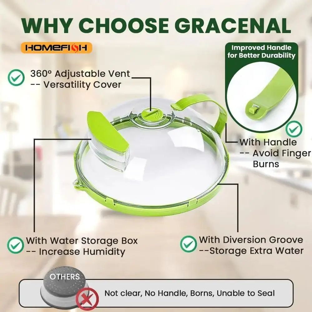 Clear Microwave Food Cover Lid 5