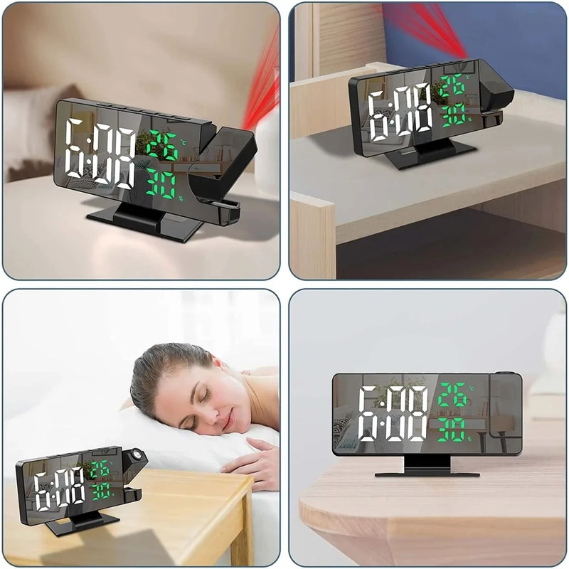 LED Projection Alarm Clock 11