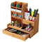 Wooden Desktop Organizer With Drawer 1