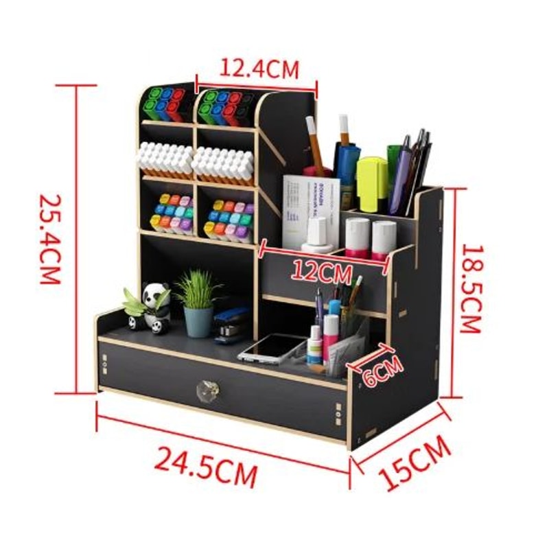 Wooden Desktop Organizer With Drawer 9