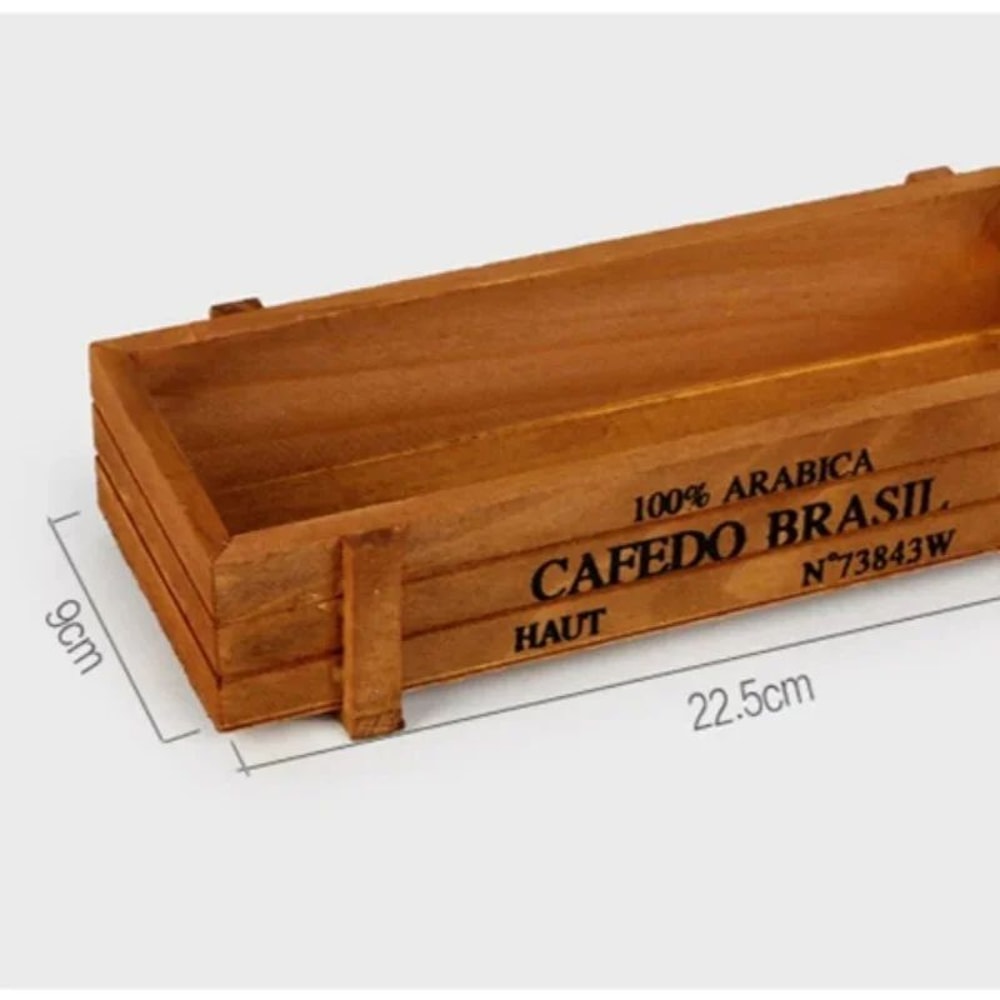 Retro Wooden Plant Storage Box 0