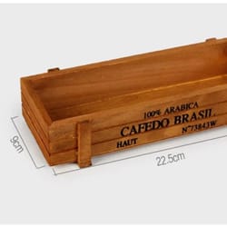 retro wooden plant storage box