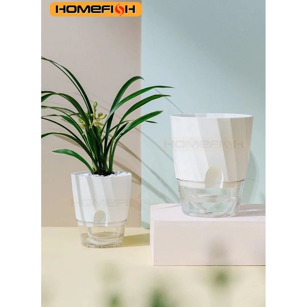 Self Watering Transparent Flower Pot 0